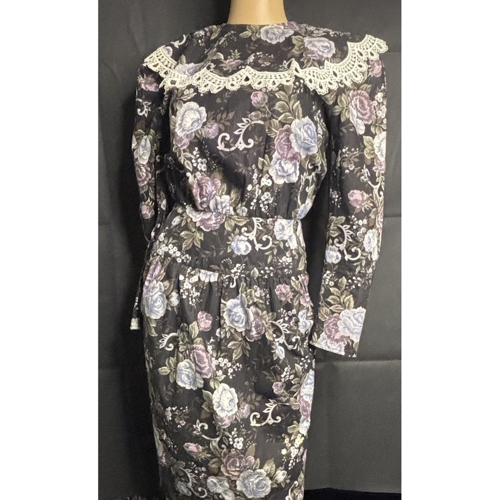 Gunne Sax Jessica McClintock Dress Juniors 3 Prairie Coquette Lace Collar READ